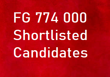 FG 774 000 Shortlisted Candidates