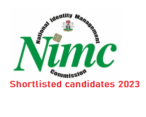 NIMC Shortlisted Candidates 2023