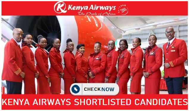 Kenya Airways Shortlisted Candidates